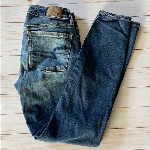 🦅AMERICAN EAGLE OUTFITTERS SKINNY DENIM JEANS - Picture 1 of 8